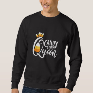 Candy corn Queen Funny Halloween Costume Lång Ärmad Tröja