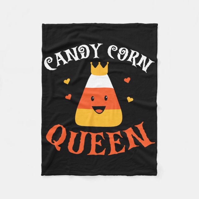 Candy corn Queen Halloween fest Cute Costume Funn Fleecefilt (Framsidan)
