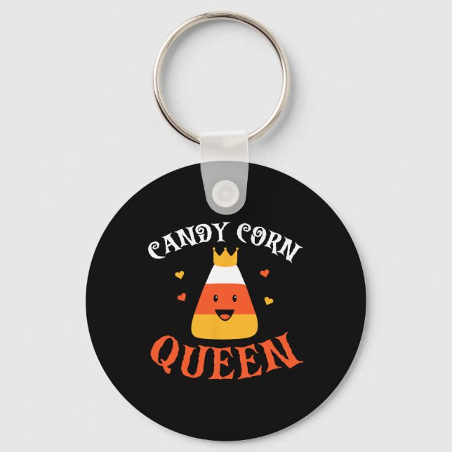 Candy corn Queen Halloween fest Cute Costume Funn Nyckelring (Framsida)