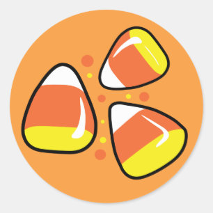 Candy corn runt klistermärke