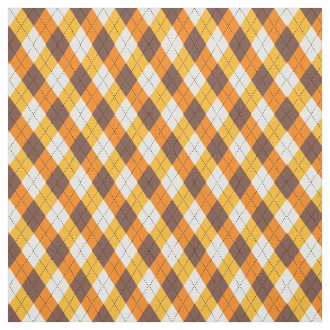 Candy Corn Rutmönster Höst Diamantmönster Tyg (Provkarta)