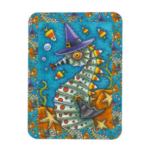 CANDY CORN SJÖFART, UNDER HAVSFISKE MED HALLOWEN MAGNET