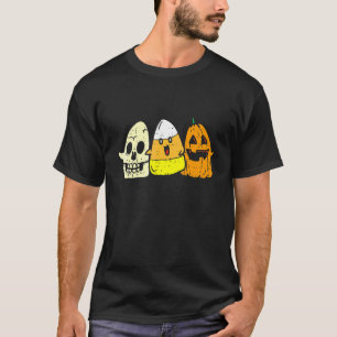 Candy Corn Skelett Skalle Pumpa Kul Halloween Co T Shirt