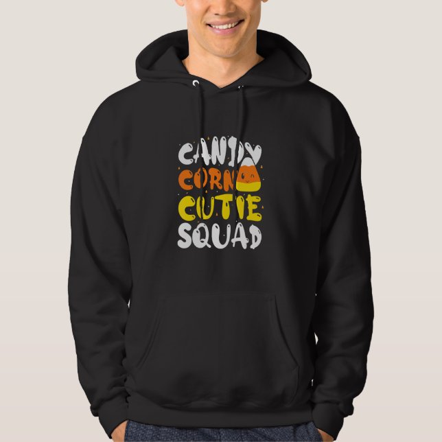 Candy Corn Snygging Squad Halloween Dag Med Godis  Hoodie (Framsida)