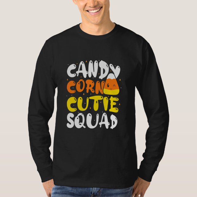 Candy Corn Snygginga Sällskapet Halloween Dag Med  T Shirt (Framsida)