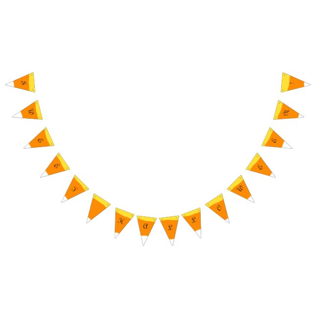 candy corn Sweet Halloween - Bunting Flaggor (Alla)
