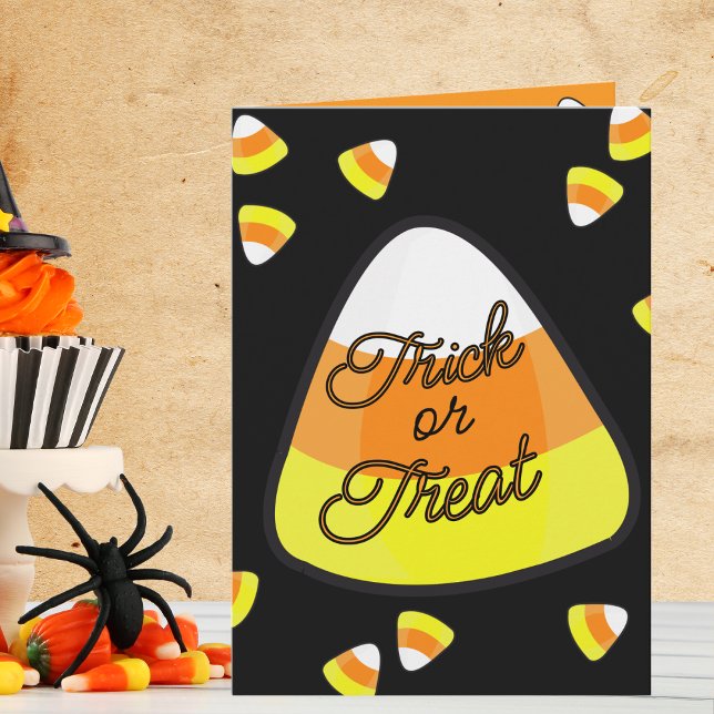 Candy corn Treats Halloween Kort (Skapare uppladdad)