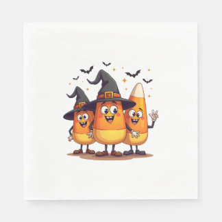 Candy corn Trio - Funny Halloween-tecken Pappersservett