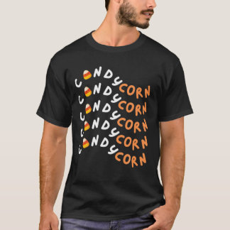 Candy corn Vågigt Vuxen Cute Halloween fest Costum T Shirt