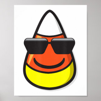 Candy corn Wearing Sunglass Poster
