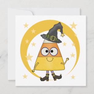 Candy corn Witch Halloween Kort