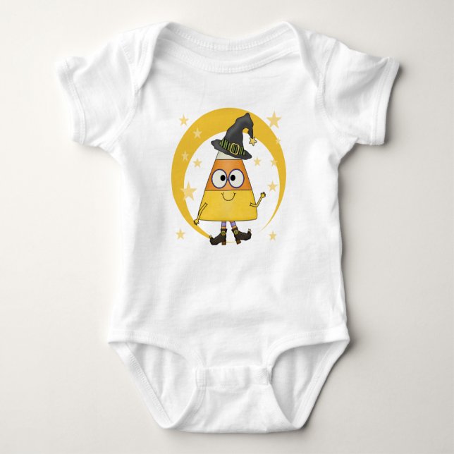 Candy corn Witch Halloween T-shirt (Framsida)