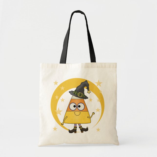 Candy corn Witch Halloween Tygkasse (Framsidan)