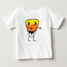 Candy corn Zombie Baby Tee Shirt Halloween Shirt