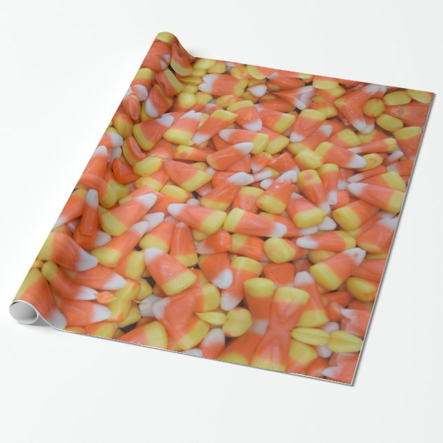 Candy Cornn Wrapping Papper Presentpapper (Utrullad)