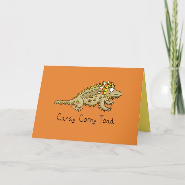 Candy Corny Toad - Funny Halloween-gratulationskor Kort (Framsida)