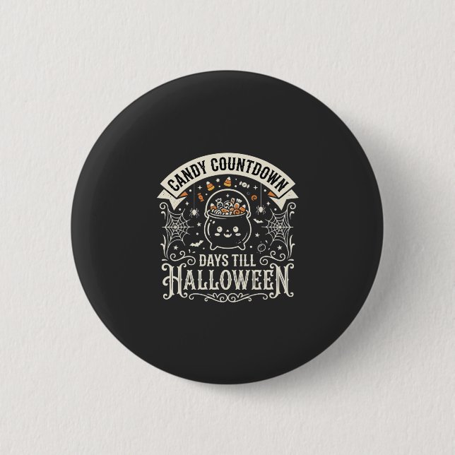 Candy Countdown Halloween Vektordesign Knapp (Framsida)