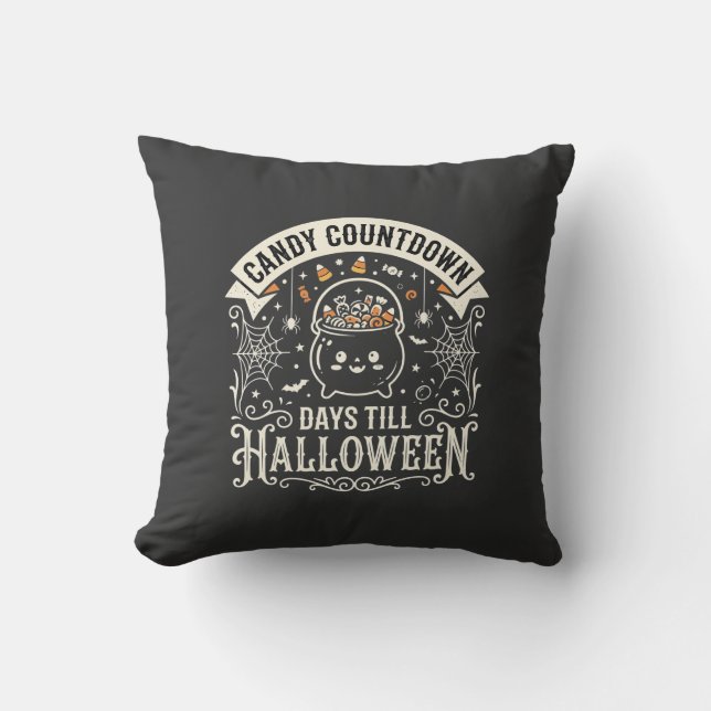 Candy Countdown Halloween Vektordesign Kudde (Framsida)