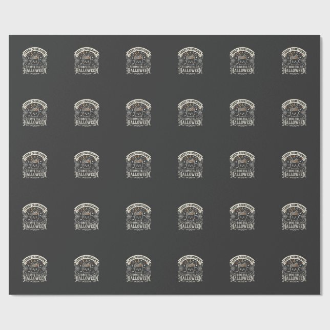 Candy Countdown Halloween Vektordesign Presentpapper (Platt)