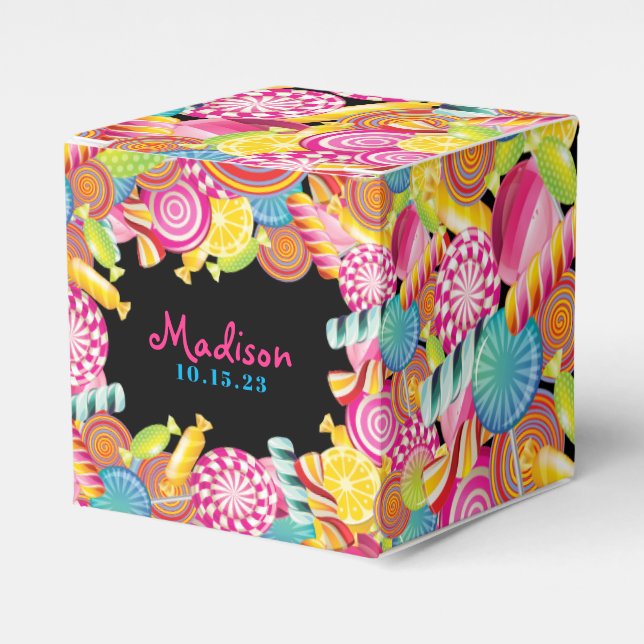 CANDY COUTURE Party Bat mitzvah Take Home Gift Box Presentaskar (Framsidan Sidan)