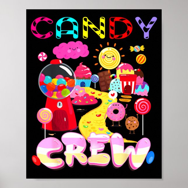 Candy Crew Candy Costume Women Candy Land Kids Swe Poster (Framsidan)