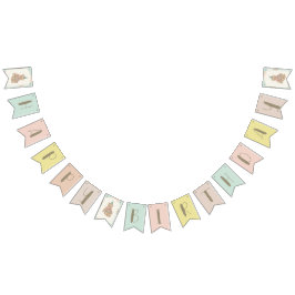 Candy Cute Bear Bunting Flaggor