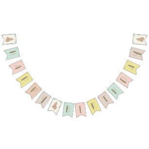 Candy Cute Bear Bunting Flaggor