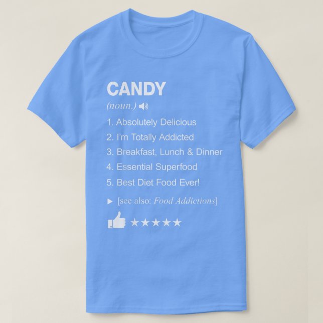 Candy Definition betyder Funny T Shirt (Design framsida)