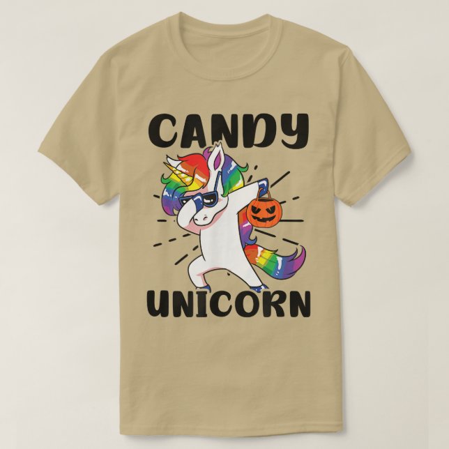 Candy Design Halloween Unicorn T Shirt (Design framsida)