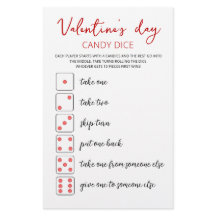 Candy Dice Redigerbart spel Alla hjärtans dag fest