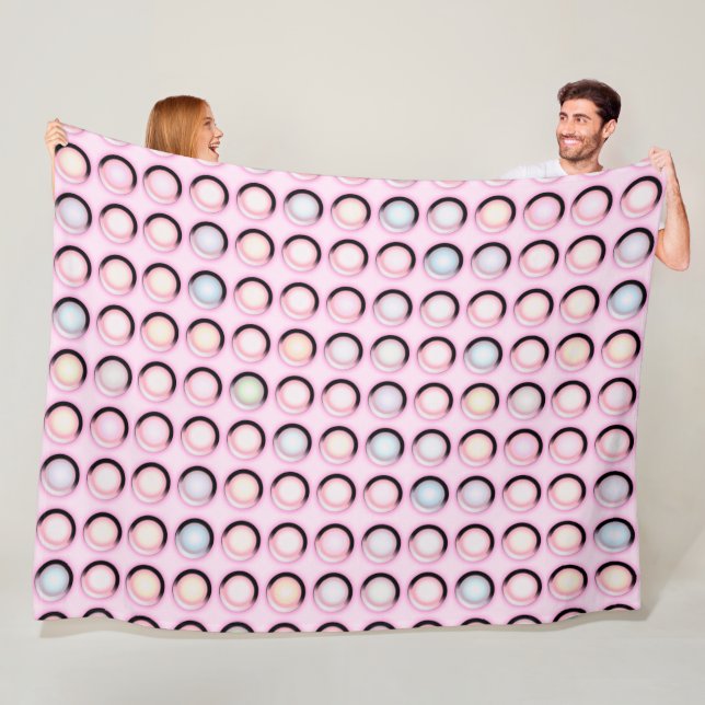 Candy Dots Party Pastel Fleecefilt (På plats)