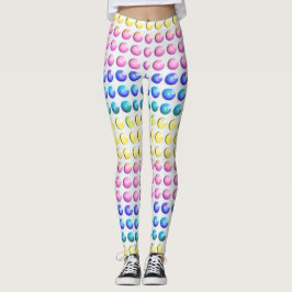 Candy Dots Pastel Candy Färg Polka Docken Leggings
