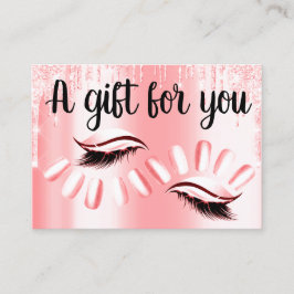 Candy Drives Nagel för giftcertifikat Hair Stylist Visitkort