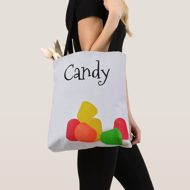 Candy Drops Gummies Jelly Beans Halloween Tygkasse (Närbild)