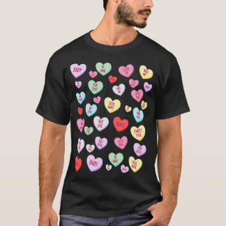 Candy eart kärlek valentins dagskjorta Cute valent T Shirt
