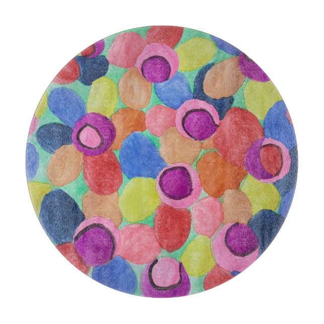 Candy Färg Flowers Chopping Board (Framsidan)