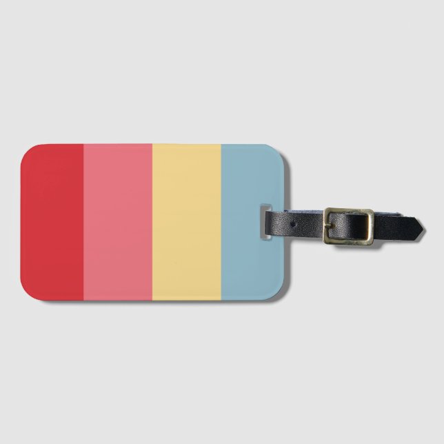 Candy Färg Lodrät Stripe Bagagebricka (Framsida horisontal)