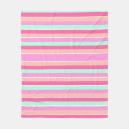 Candy Färg Rand Fleecefilt