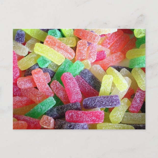 Candy färg vykort (Framsida)