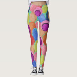 Candy Färgad Flowers Leggings