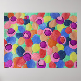 Candy Färgad Flowers Poster