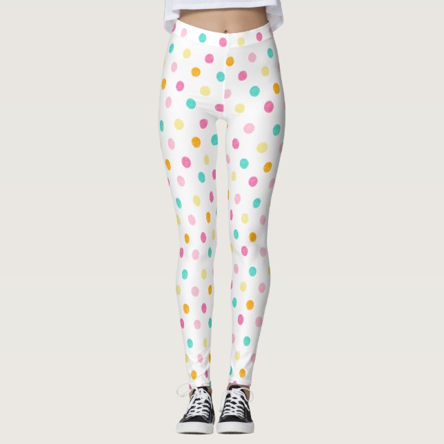 Candy Färgad Polka dots Leggings (Framsida)