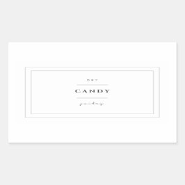 Candy Food Label Stickers Rektangulärt Klistermärke
