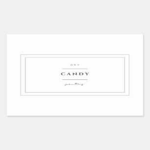 Candy Food Label Stickers Rektangulärt Klistermärke