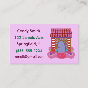 Candy Gingerbröd House Affärskorts Visitkort
