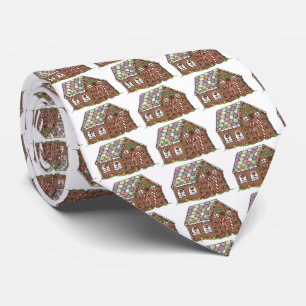 Candy Gingerbröd House Jul Helgdag Necktie Slips