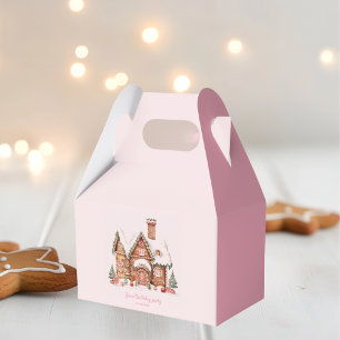 "Candy Gingerbröd House Rosa Birthday Presentaskar