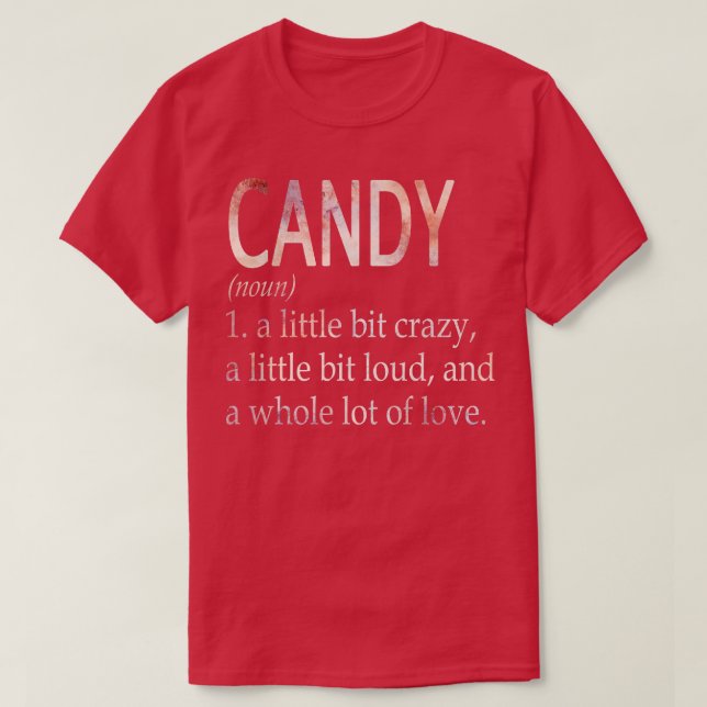 Candy Girl Namn Definition T Shirt (Design framsida)
