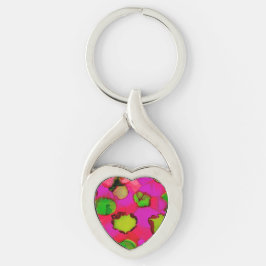 Candy Girl Twisted Heart Silverfärgad Nyckelring