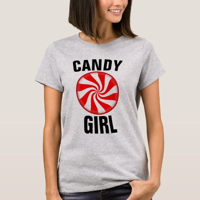 CANDY GIRL Vintage Dam T-Shirts (Framsida)